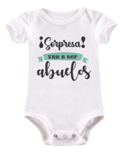 Body Bebe Personalizado Sorpresa Van A Ser Abuelos 