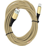 Cable Usb Reforzado 3m Type-c T-150 Color Dorado