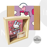 Alcancia Mdf Hello Kitty+ Empaque Personalizado Artesanal