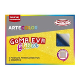 Carpeta Artecolor Goma Eva Glitter Con Adhesivo Artel