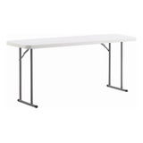 Mesa De Servir Plegable De Plástico Blanco Granito De 6 Pies