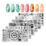 Jerclity 6pcs Nail Stamping Plate Nature Pattern Bowknot Lov