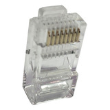 10x Plugue De Rede Modelo Rj45 Conector Emenda Transparente