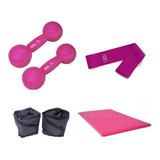 Kit Treino Academia Halter 3 Kg + Caneleira 3kg + Colchonete