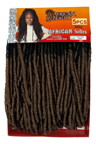 Aplique Cabelo Nina African Softex Crohet 360g 5 Em 1 Cor Ombre Mel #t1b/27