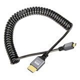 Cable Espiral Elástico Micro Hdmi Chenyang Hdmi 1,4 A Cable