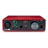 Interfaz De Audio Usb Focusrite Scarlett Solo De Tercera Generación, Color Rojo, 110 V/220 V