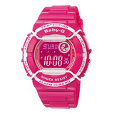 Reloj Baby-g Deportivo Digital Bgd-120p-4dr Resina Femenino Color De La Correa Fucsia Color Del Fondo Fucsia