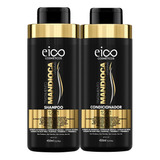 Eico Tratamento Mandioca Shampoo Hidratação E Condicionador Leave-in Antifrizz 450ml Fortalecimento E Crescimento Capilar