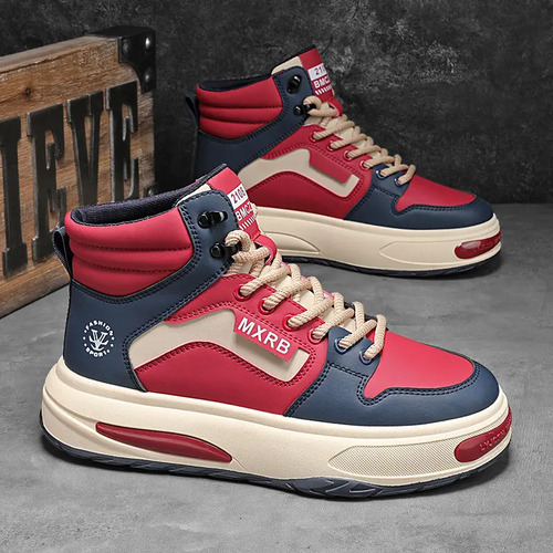 Zapatos Altos Para Hombre, Estilo Casual Deportivo Rojo 56 Full...