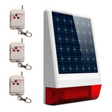 Alarma Comunitaria 120 Db Solar + Bateria + 3 Controles