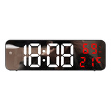 3d Digital Led Reloj Decorativo De Pared Recargable Bate [u]