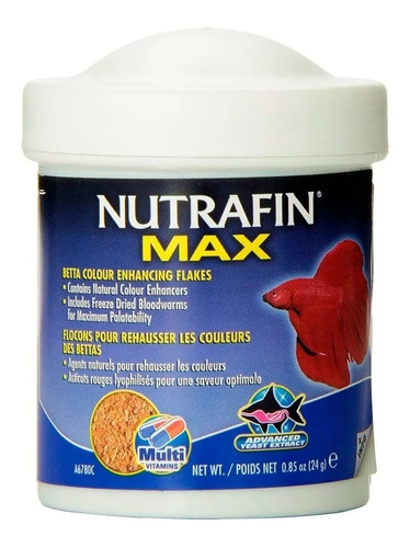Alimento Betta Color Enhancing Flakes Nutrafin Max 24g