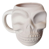 Taza Craneo Calavera Para Halloween Día De Muertos Cerámica 