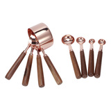 Juego De Cucharas Medidoras De Acero Inoxidable De Oro Rosa