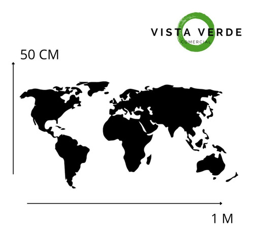 Viniles Decorativos Para Paredes Mapa Del Mundo