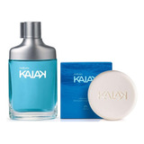 Presente Kaiak Tradicional - Colonia Miniatura 25ml + 2 Sabonetes Em Barra 90g Cada