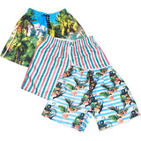 Short Masculino Praia Kit 05  Pçs Bermuda Mauricinho Estampadas