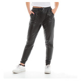 Pantalon Wados Jogger  Cuero Ecologico Pretina Elasticada