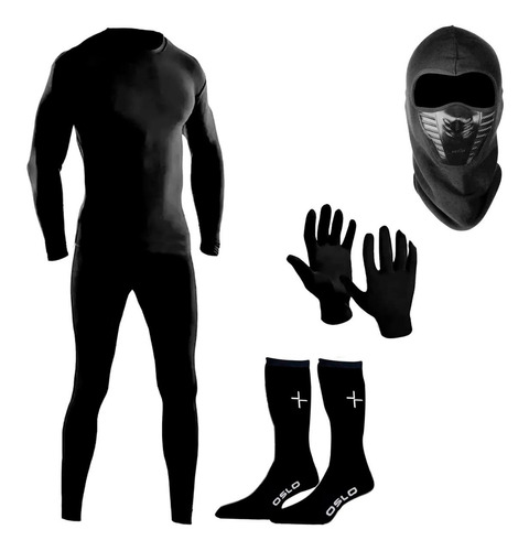 Conjunto Termico + Mascara Air Fow + Guantes + Medias 1 Fas