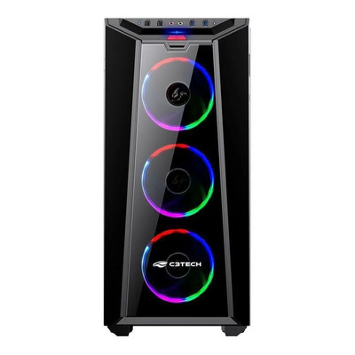 Gabinete Gamer Sem Fonte Usb 3.0 Mid Tower Mt-g800bk C3tech Cor Preto