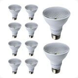 Kit 10 Lâmpadas Led 7w Par20 Branco Frio 6500k 4000k 3000k