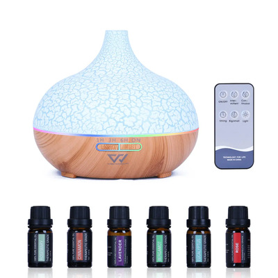 Humidificador Aceites Esenciales Aromaterapia De 550ml Con Luces Color Madera Trixter Limited Company. Difusor De Aromas Ultrasonico Con Niebla Y 7 Colores, Incluye Aceites | Envío gratis