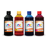 4 Tinta Para Hp 2136 2676 3776 3636 664 1,25l Bk Pigmentado