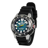 Relógio Orient Masculino Automático M-force Diver 200m Cor Da Correia Preto Cor Do Bisel Preto Cor Do Fundo Verde