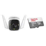 Kit Câmera Segurança Wifi Tp-link Tapo C320ws E Cartão 128gb