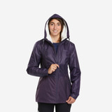 Chamarra Impermeable Morado Senderismo Sh100 -5c Mujer Quech