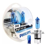 Kit Lámparas Philips Crystal Vision H4 Legítimas +2 Posición