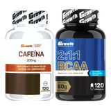 Cafeina 210mg 120 Caps + Bcaa 120 Caps Growth