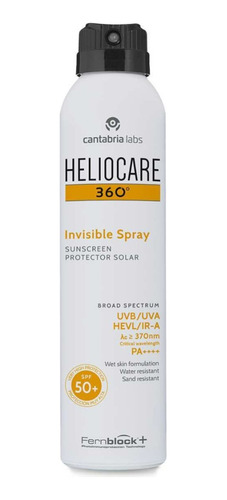 Heliocare 360 Invisible Spray Protector Solar Corporal 200ml