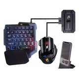 Combo Gamer Teclado,mouse, Y Soporte Para Celular