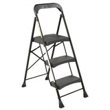 Silla Escalera Gorila 3 Pasos 1.3mt Acero Negra Ubermann