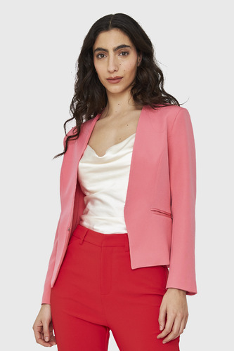 Blazer Entallado Clásico Rosa Chicle Nicopoly