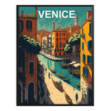 Cuadro Calles Gondolas Venecia Italia Vector Sala C/ Marco