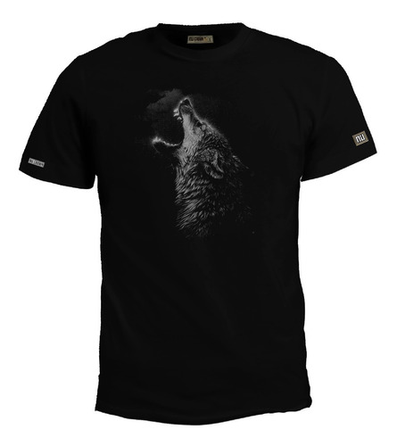 Camiseta Estampada Lobo Canino Fuego Art Animales Inp Bto