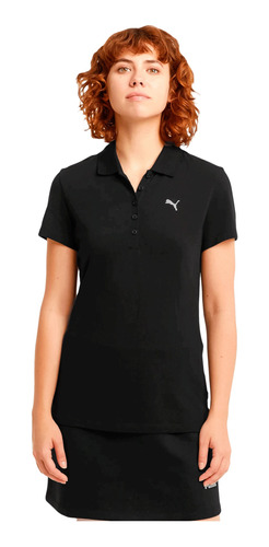 Polo Puma Casual Essentials Mujer Negro