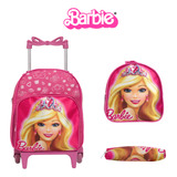 Mochila Infantil Feminina De Rodinhas Creche Barbie Promoção