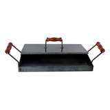 Plancha Con Tapa 25*48*4cm Alto-para 2 Hornallas - 3.2mm