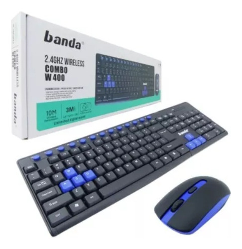 Kit Teclado Mouse Gamer Banda W400 Inalambrico