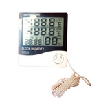Higrómetro Digital Termómetro Interior Reloj Alarma Htc-2