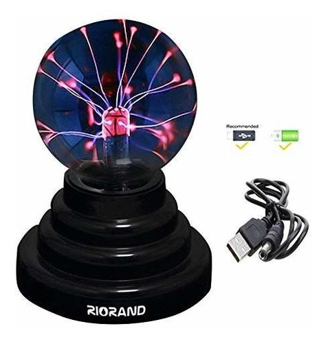 Lámpara De Bola De Plasma Riorand Rr-usb-6in Light [táctil] 