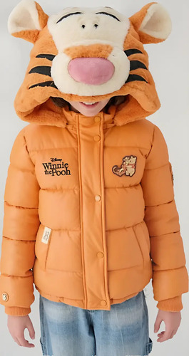 Chamarra Niños Tigger Vinipiel Gorro Desmontable 5/12