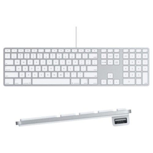 Teclado Usb Mac Apple Keyboard Numérico A1243 Defeito Off 