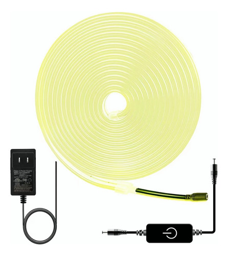 Tira Luz Led Neon Flexible Dimmable 5m Con Adaptador 12v