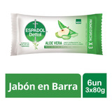 Espadol - Jabon Antibacterial Aloe Vera 6un 3 X 80 Grs