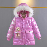 Campera Parka Niña Impermeable Termica C/capucha Osito Kawai